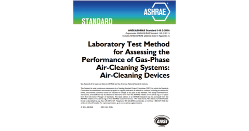 ASHRAE 145.2 air cleaner testing standard